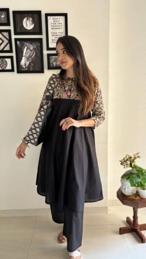 Office Party Wear Black - kurta With Plazo